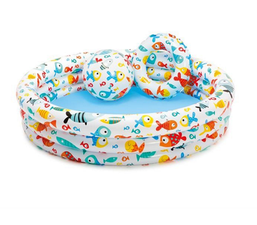 AquaSplash | Diversión de verano - Pack de 2 piscinas infantiles inflables Ocean & Beach para interior y exterior